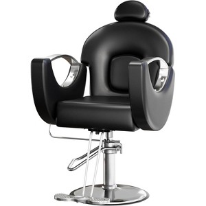 Reclining Salon Barber Chair, 360 Swivel Styling Braiding Hairdresser Chair Hair Salon Chair with Heavy Duty Hydraulic Pump - 1 of 4