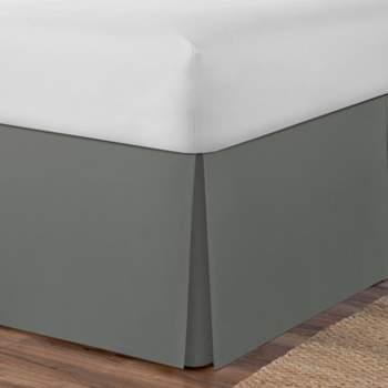 Queen Underbed Storage 21" Drop Tailored Bedskirt Silver Gray - Space Maker