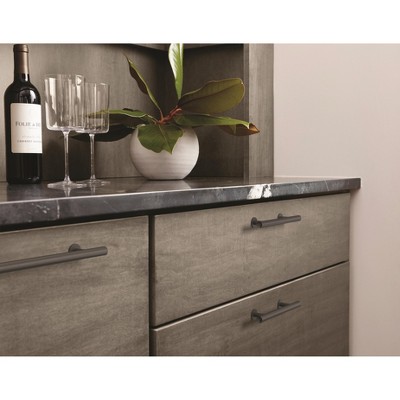 Matte Black Modern Bar Cabinet Pull with Mounting Hardware