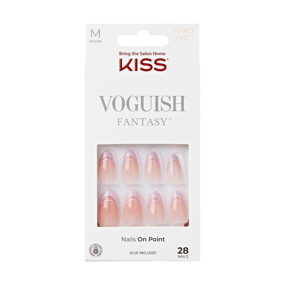 Photos - Manicure Cosmetics KISS Products Voguish Fantasy Nails Fake Nails - Rainy Night - 31ct