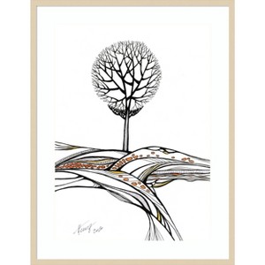 Amanti Art The Round Tree by Aniko Hencz Wood Framed Wall Art Print - 1 of 4