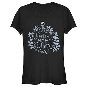 Juniors Womens The Nightmare Before Christmas Halloween Deadly Night Shade T-Shirt - 1 of 4