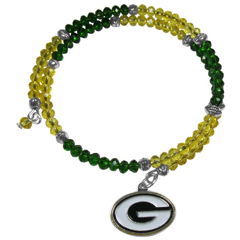 Nfl Green Bay Packers Memory Wire Crystal Bracelet : Target