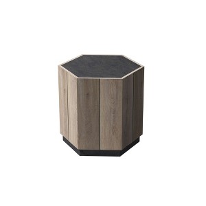 NicBex Modern 20.5" Hexagonal Coffee Table with Drawer for Living Room and Office - 1 of 4