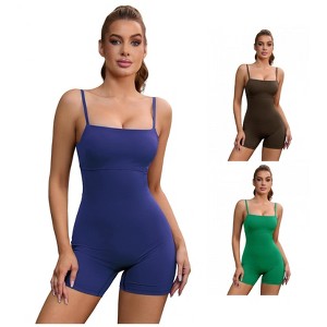 INSPIRE CHIC 3 Pcs Women's Square Neck Spaghetti Strap Backless Tummy Control Cami Body Shapers - 1 of 4