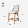 Maven Lane Vienna Counter Stool with Fabric Upholstery 26" - 2 of 4