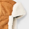 Men's Polyester Faux Suede Faux Fur Trapper Hat - Goodfellow & Co™ Tan - 4 of 4