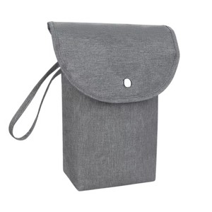 Kitcheniva Small Waterproof Baby Diaper Storage Bag, Gray - 1 of 4