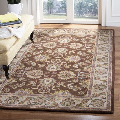 Heritage Brown and Ivory Hand-Tufted Wool Area Rug 6' x 9'