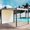 Outsunny 9.7' x 9.7' Outdoor Retractable Pergola with Canopy, Patio Canopy Sun Shade Shelter, Steel Frame for Garden Porch Beach, Cream White - 2 of 4