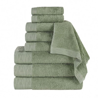 Rayon From Bamboo Cotton Blend Eco-Friendly Hypoallergenic Solid Bathroom Towel Set by Blue Nile Mills