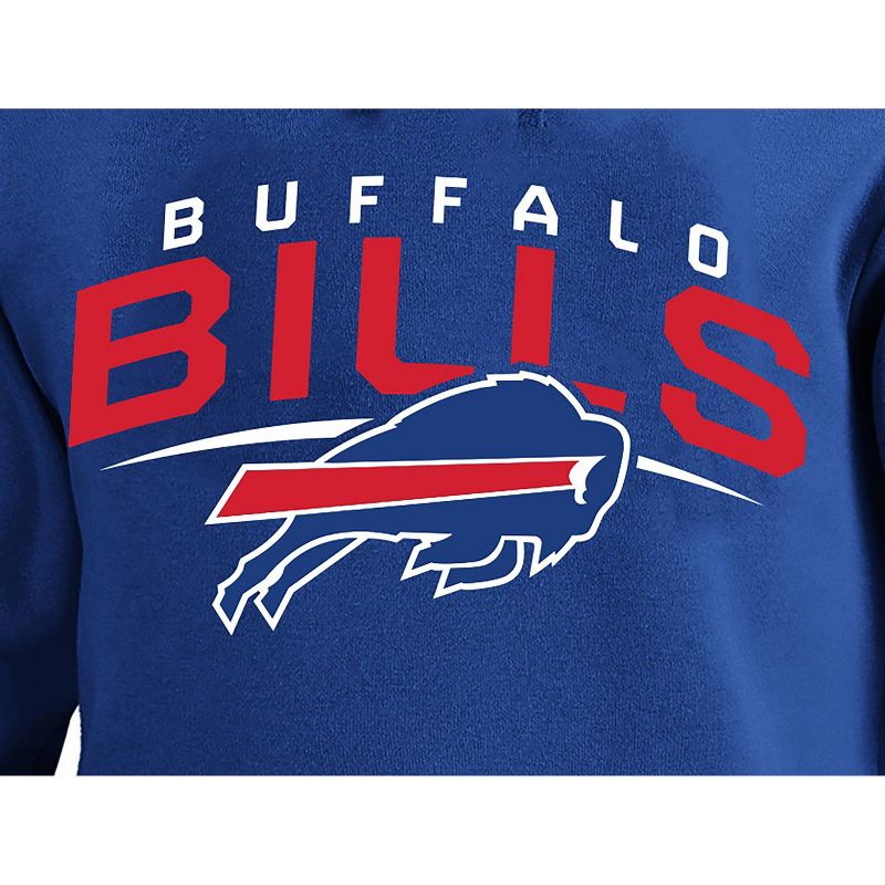 NFL Buffalo Bills Men's Big & Tall Long Sleeve Core Fleece Hooded Sweatshirt, 3 of 4