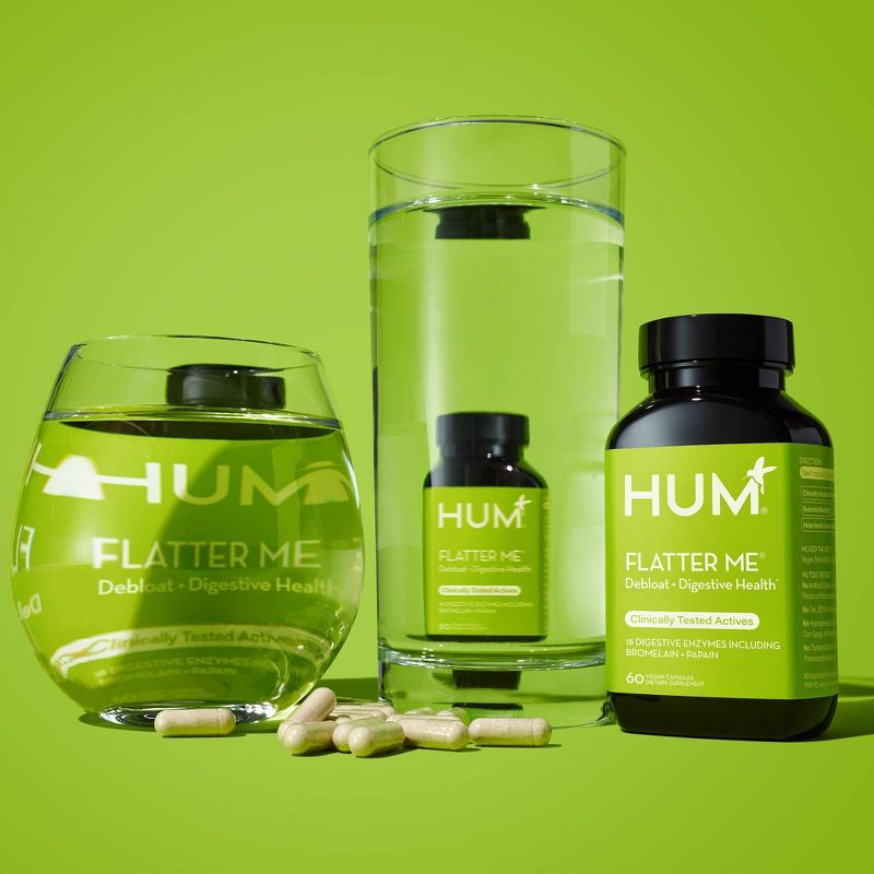 HUM Nutrition Flatter Me Digestive Enzymes for Fast Bloating Relief Vegan Capsules - 60ct, 3 of 10