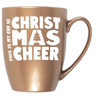 Elanze Designs This is My Cup of Christmas Cheer Bronze 10 ounce New Bone China Coffee Cup Mug