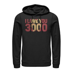 Men's Marvel Iron Man Love 3000 Mask Pull Over Hoodie - 1 of 3