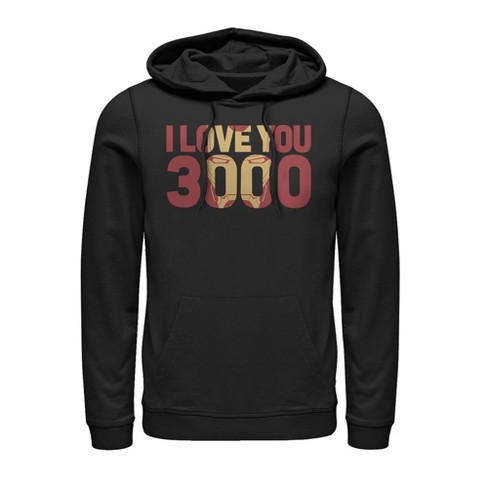 Men's Marvel Iron Man Love 3000 Mask Pull Over Hoodie - image 1 of 3