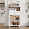 Farmhouse Bathroom Storage Cabinet, Non-Built-in Bathroom Cabinet with Doors and Drawers for Kitchen, Laundry, Living Room/Bedroom - 2 of 4