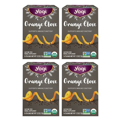 Yogi Tea - Orange Clove Tea -  64 ct, 4 Pack