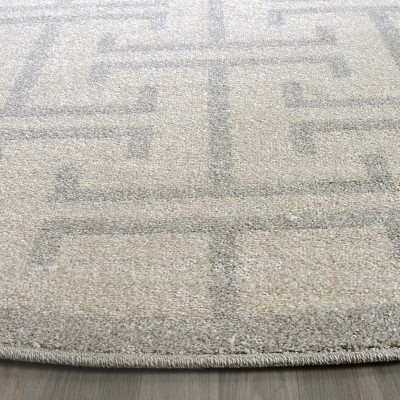 Elysian Gray 84" Round Synthetic Easy-Care Area Rug