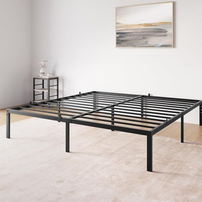 Garvee 14 Inch Bed Frame with Storage,Metal Platform Bed Frame No Box Spring Needed Steel Slat Support, Black