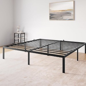 Garvee 14 Inch Bed Frame with Storage,Metal Platform Bed Frame No Box Spring Needed Steel Slat Support, Black - 1 of 4