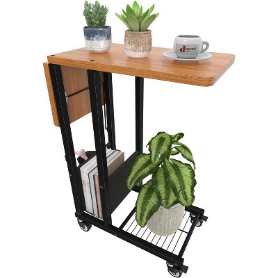 Simple Trending C-Shaped Folding End Table, Folding Small Side Table
