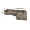 Christopher Knight Home Diego 12 2 " Modern L-Shaped High-Density Foam Sectional Sofa with Low Backrest Espresso - 3 of 4