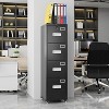 AOBABO Metal File Storage Cabinet With 4 Drawer And Lock,File Cabinet With Name Card Holder For A4 Letter/legal Size, Assembly Required, Black - 2 of 4