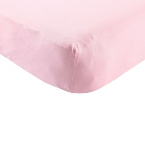 Touched by Nature Baby Girl Organic Cotton Crib Sheet, Light Pink, One Size - 1 of 1