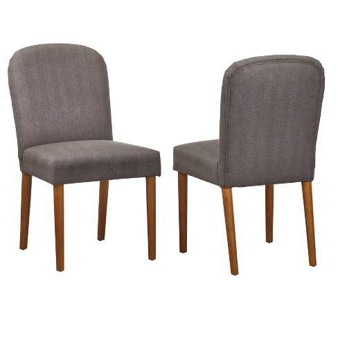 Angelo:home Annabelle Dining Chairs Gray: Upholstered Polyester, High ...