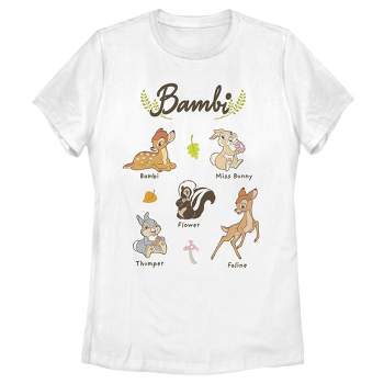 Women's Bambi Character Names T-Shirt