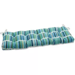 Outdoor/Indoor Blown Bench Cushion Solar Stripe - Pillow Perfect