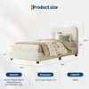 Bed Frame for Kids with Velvet Upholstered Headboard, Cute Low Profile Platform Bed for Girls and Boys - 2 of 4