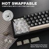 MaseiKar AL71 75% Mechanical Keyboard,Full Aluminum CNC,Hot Swappable Gasket,2.4GHz Wireless BT5.0/USB-C Wired,NKRO Programmable RGB Backlight(Black) - 3 of 4