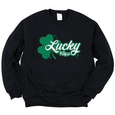 Simply Sage Market Women's Graphic Sweatshirt Lucky Vibes Clover