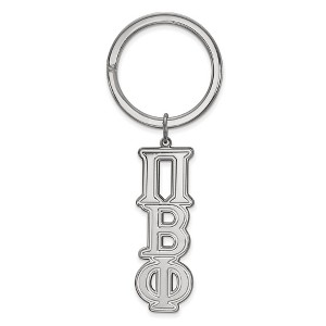 Black Bow Jewelry Sterling Silver Pi Beta Phi Greek Life Key Chain - 1 of 3