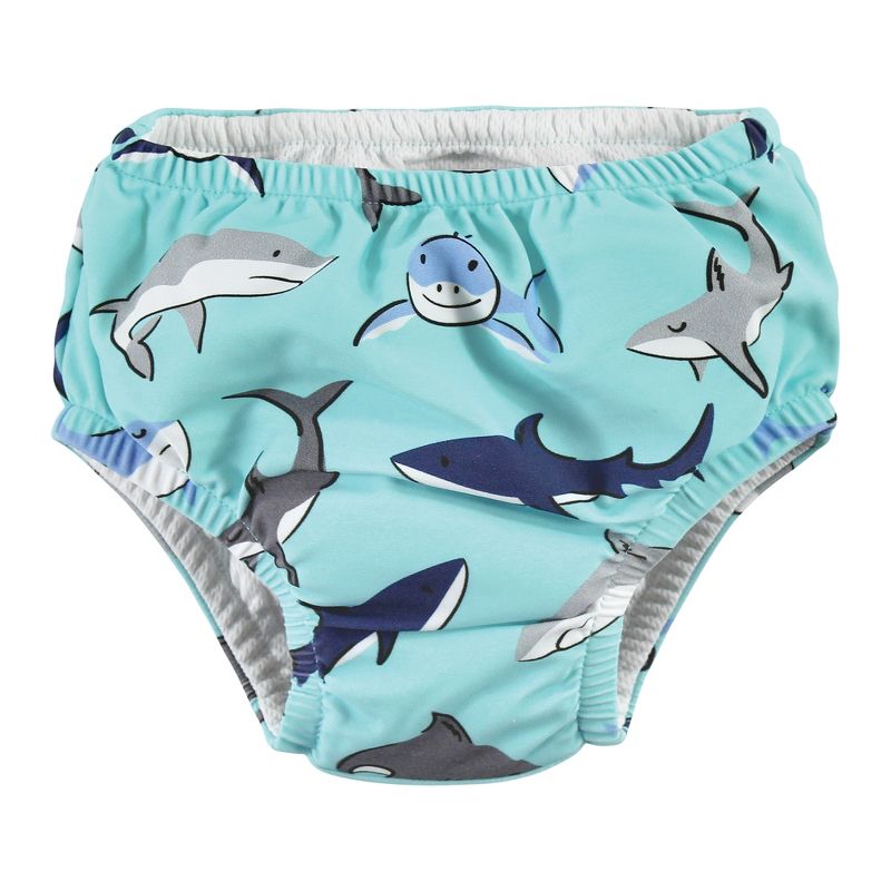 Hudson Baby Infant Boy Swim Diapers, Shark, 3 of 5