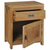 vidaXL Bedside Cabinet Solid Teak 15.7"x11.8"x19.7" - 3 of 4