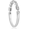 Pompeii3 1/8 cttw Diamond Wedding Ring Womens Stackable Anniversary Band 14k White Gold - 3 of 4