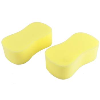 Unique Bargains Universal Portable 8 Shaped Car Automobile Washing Cleaning  Sponge Pad Yellow : Target