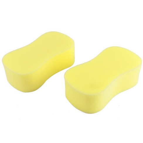 Unique Bargains 8 Shape Wash Sponge Glass Windshield Washing Cleaning Pad  Block 8.6 X 4.5 X 2.4 Yellow 2 Pcs : Target
