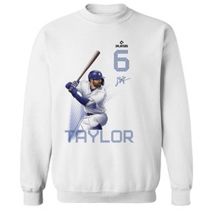 MLBPA Men's Taylor Pw Licensed Mlb Chris Taylor Los Angeles Dodgers Long Sleeve Graphic Cotton Pullover Sweatshirt - White 3X - 1 of 4