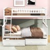 Whisen Wood Bunk Bed with Drawers, Convertible Beds - 2 of 4