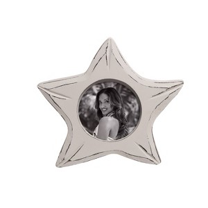 Beachcombers 6" Mdf White Starfish Shape Pic Frame Photo Frame Picture Holder for Wall Shelf or Tabletop Decor Decoration - 1 of 1