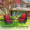 Whizmax Swivel Rocker Patio Chairs Set of 2 and Matching Side Table - 3 Piece Wicker Patio Bistro Set with Premium Fabric Cushions Outdoor Furniture - 4 of 4