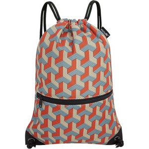 Drawstring Backpack, Lightweight Sports Gym Sack for Men & Women, Durable Cinch Snackpack for Beach - 1 of 4