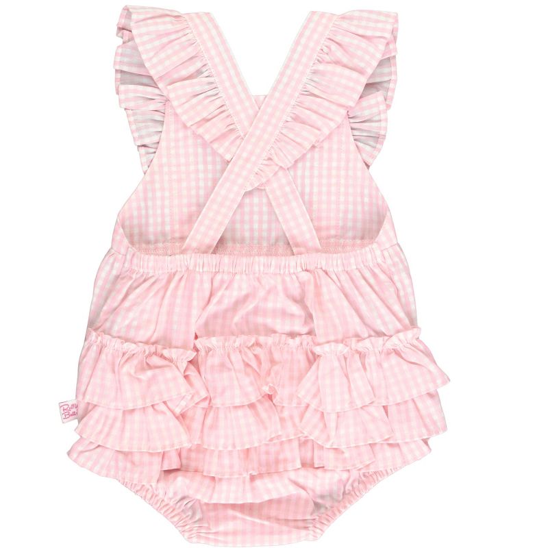 RuffleButts Baby Toddler Pinafore Cross-Back Woven Romper, 2 of 7