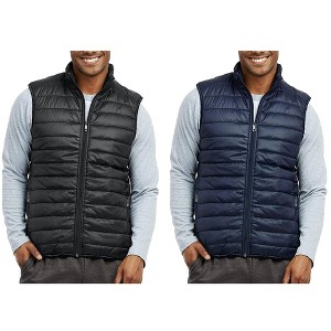 Galaxy Playertees Men's Modern Fit  Packable Midweight Puffer Vest-2 Pack - 1 of 1