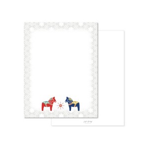 Paper Frenzy Swedish Nordic Star Dala Horse Christmas Holiday Letterhead Paper Pack of 75 - 1 of 1