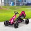 Aosom 12V Electric Go Kart for Kids, Outdoor Ride-On Toy with Forward Backward Drive & Adjustable Speed, Gift for Child 3-8 Years Old, Pink - 2 of 4